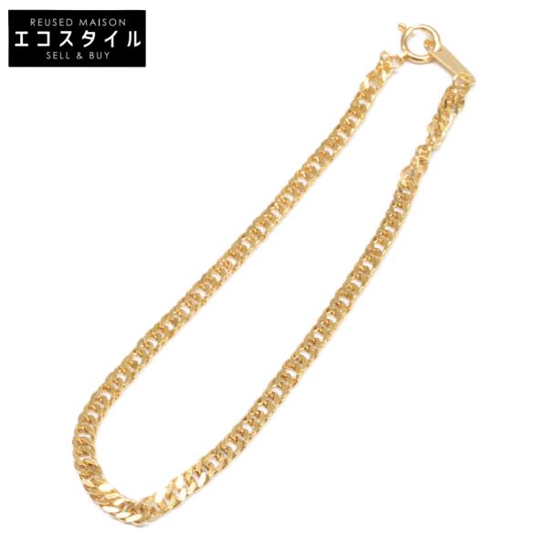 美品 K24 QVC 喜平4面シャイニーディープカット ワイド ブレスレット