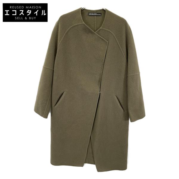 32PARADIS POUR SPRUNG FRERES ブラウン カシミヤ・ウール ノーカラー