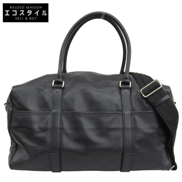 MANIUNO ネイビーレザー ボストンバッグ 美品 MANIUNO マニウノ スムースレザー ボストンバッグ メンズ