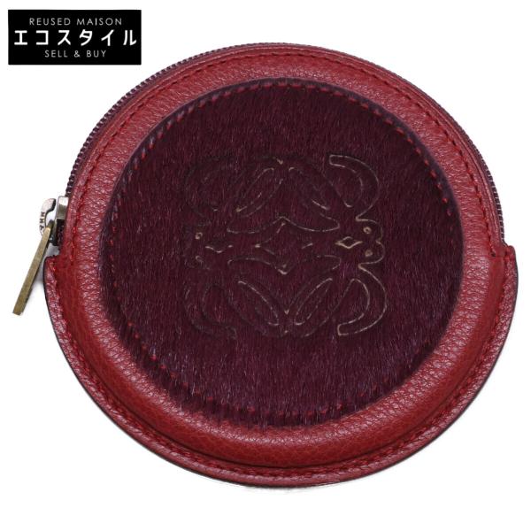 LOEWE（ロエベ） 新品同様 アナグラム ハラコ/レザー コインケース