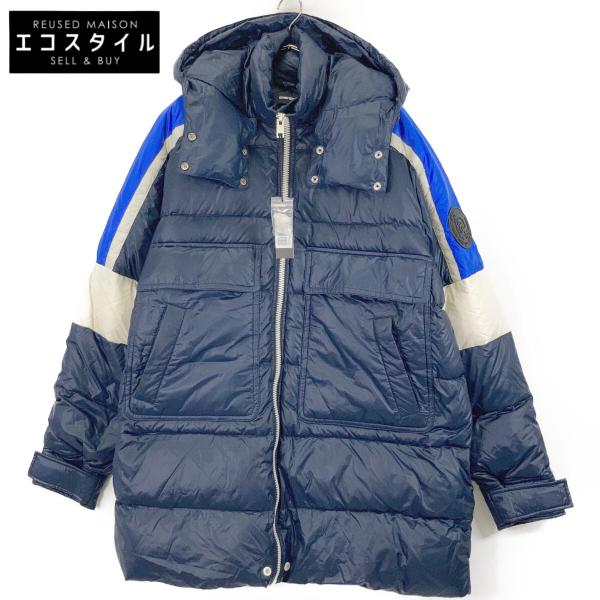 DIESEL（ディーゼル） ネイビー ナイロン ダウンコート ネイビー S
