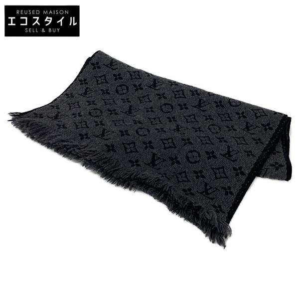 Louis Vuitton ブラック ロゴマフラーM78526未使用 LOUIS VUITTON ルイヴィトン M78526 モノグラムクラシック マフラー