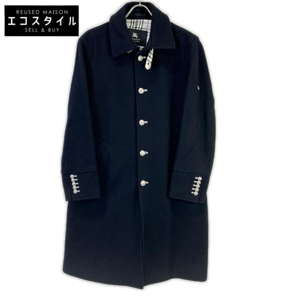 Burberry Black Label バーバリーブラックレーベル BMC73-104-29 ブラック 銀ボタンウールコート M BURBERRY BLACK LABEL（バーバリーブラックレーベル） BMC73-104-29