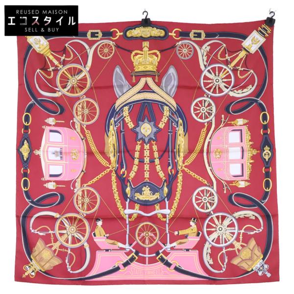 新品未使用 HERMES エルメス H004163S 02 STATELY WHEELS ステイトリー・ホイールズ シルク カレ90 スカーフ レディース