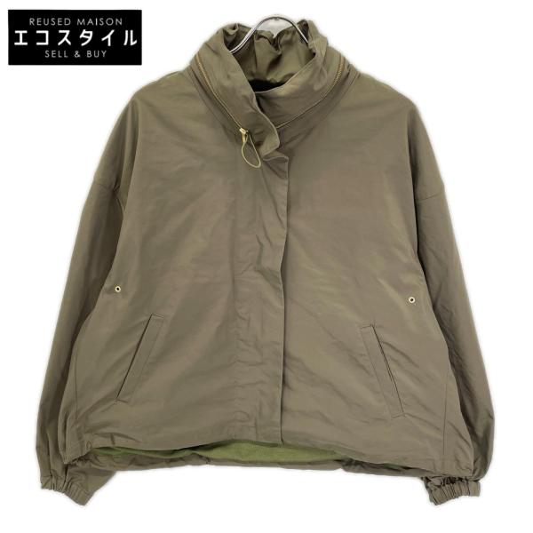 Deuxieme Classe ドゥーズィエムクラス 【MUSE】カーキ WASHED STAND ZIP ブルゾン ジャケット カーキ F ジャケット ポリエステル レディース 中古