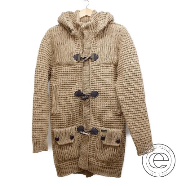 美品/国内正規/ Bark バーク フード付 ニットダッフルコート XS