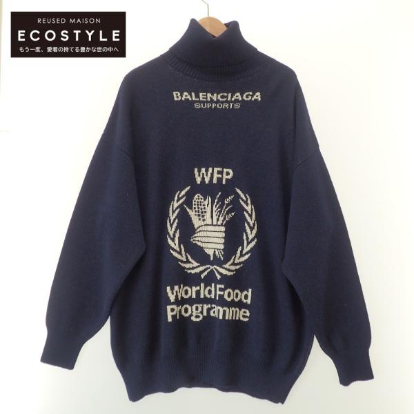 BALENCIAGA 美品/国内正規 バレンシアガ 542703 WFPロゴ ウール