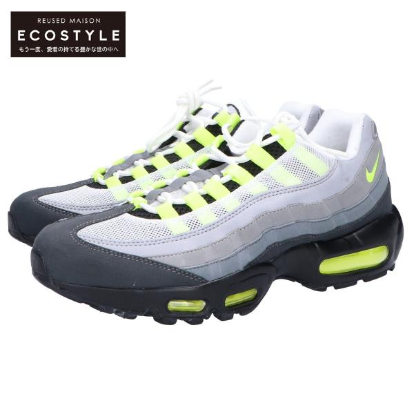 新品同様/ NIKE ID ナイキ 818592-991 AIR MAX 95 エアマックス95 シューズ 27 イエロー/グレー/ブラック/ホワイト メンズ