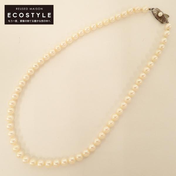 ミキモト MIKIMOTO ロング パールネックレス 本真珠 silver刻印 ミキモト MIKIMOTO ロング パールネックレス 本真珠 silver刻印