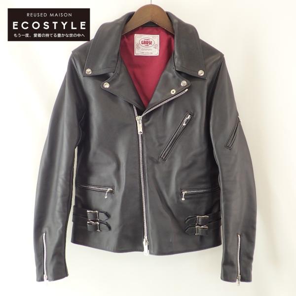 美品/ JAMES GROSE ジェームスグロース カウハイド ダブルライダース  