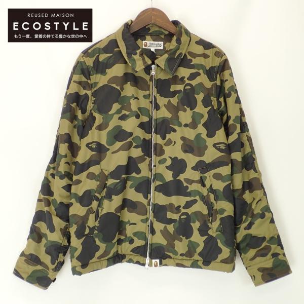A BATHING APE エイプ L-2 ミリタリージャケット カーキ A BATHING APE アベイシングエイプ サルカモ ジップアップ ナイロン