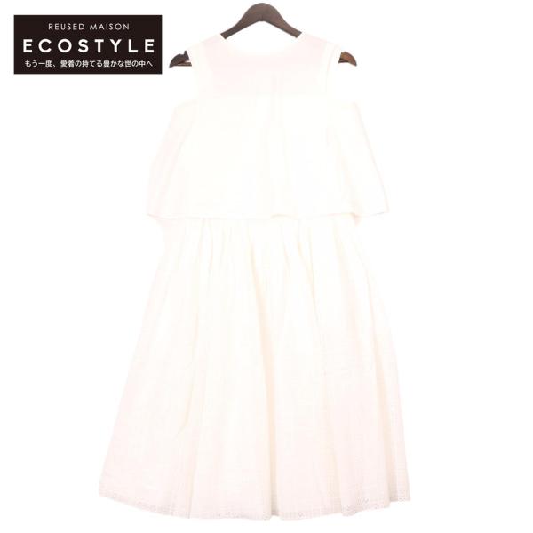 FOXEY フォクシー 40443-S00A403P 22年 ホワイト ドレス FOXEY フォクシー 40443-S00A403P 22年 ホワイト ドレス