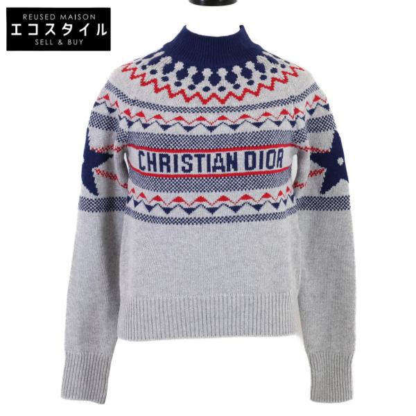 Christian Dior - クリスチャンディオール 新品同様 国内正規 144S60BM134 シグネチャー カシミヤ混ウールニットセーター F34 wine-king_2877100000034689