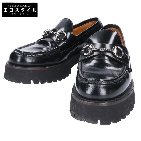 GUCCI グッチ 764211 ガラスレザー ホースビットローファー GUCCI グッチ 764211 ガラスレザー ホースビットローファー