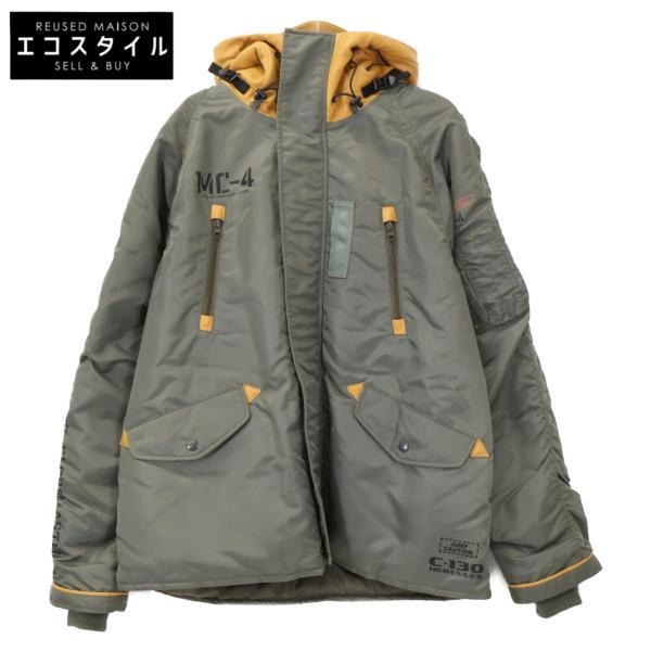 アヴィレックス 6192158 N-3B ﾚｻﾞｰﾌｰﾄﾞ ﾐﾘﾀﾘｰ ﾌﾗｲﾄｼﾞｬｹｯﾄ 2XL AVIREX（アヴィレックス） 6192158 N-3B レザーフード ミリタリー