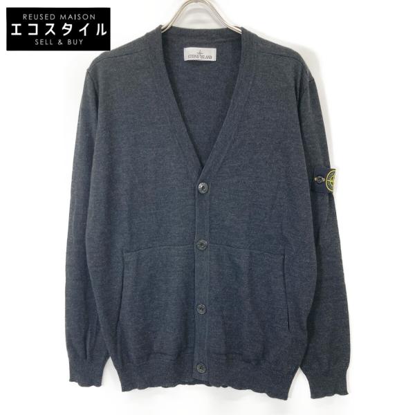 ストーンアイランド ウール カーディガン L 超美品 STONE ISLAND ストーンアイランド 7715511C4 22AW チャコール ニット