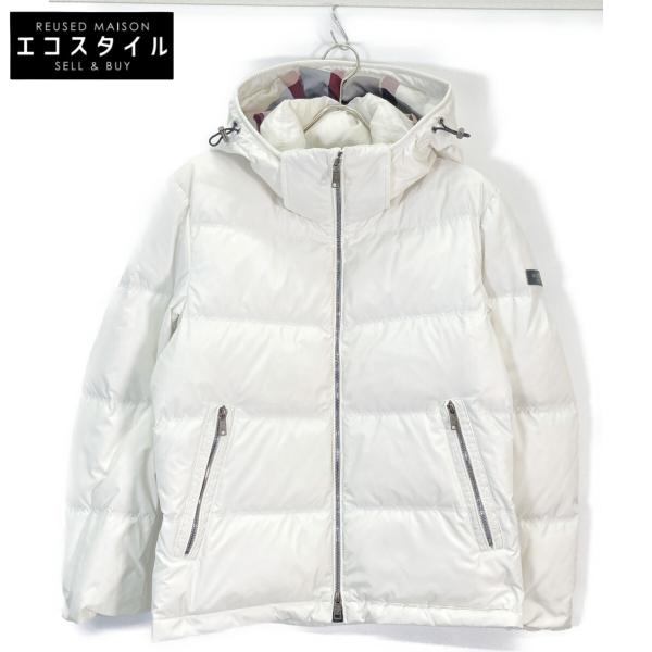 【美品】ブラックレーベルクレストブリッジ　ダウンジャケット　チェック　XL　白 BLACK LABEL CRESTBRIDGE ブラックレーベルクレストブリッジ 51F66-466