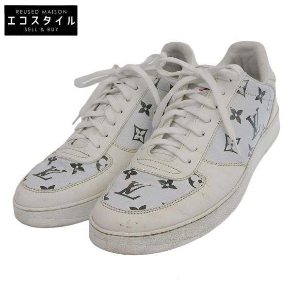 【美品✨】ルイヴィトン リヴォリライン スニーカー モノグラム メンズ 白 8 LOUIS VUITTON ルイヴィトン リヴォリライン モノグラム スニーカー