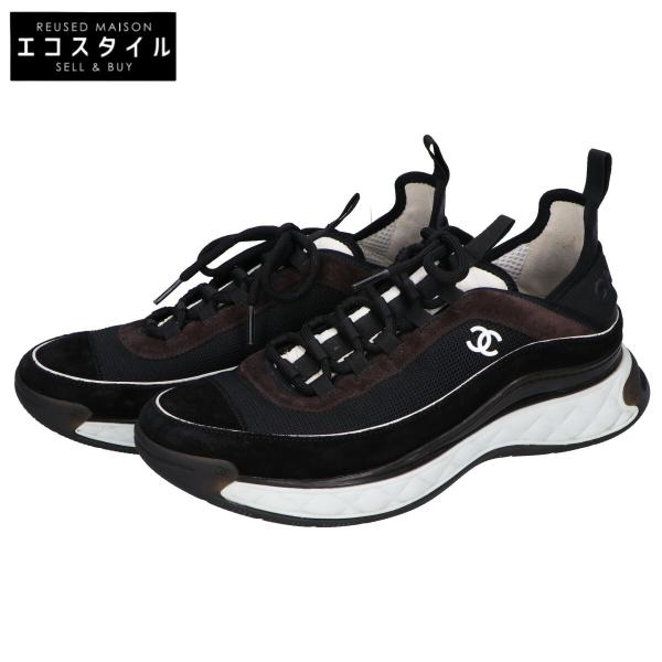 CHANEL ロゴ入りレザー スニーカー42 wine-king_2877100000043933