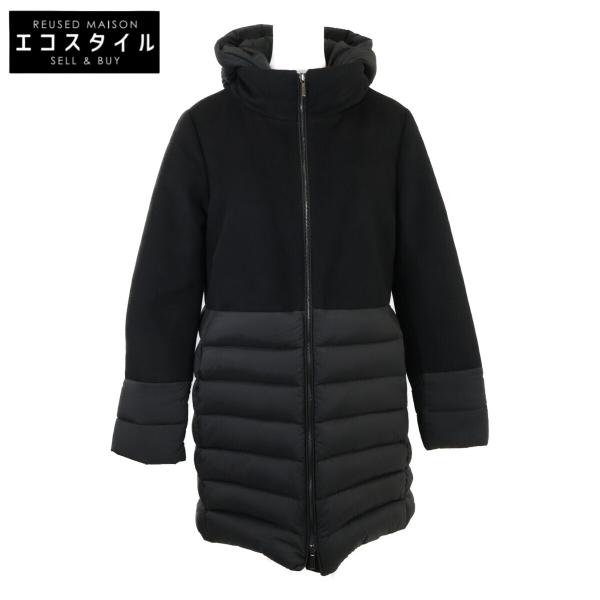 美品 MOORER ムーレー ANGELE-LE ウールカシミヤ切替 ダウンコート 44
