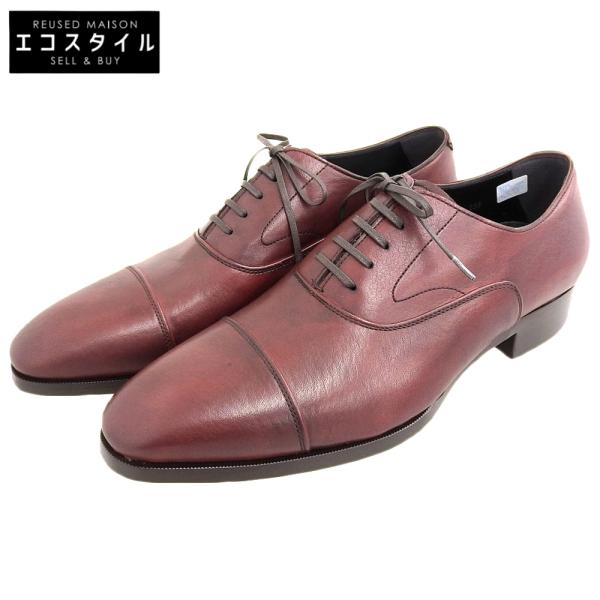 ORIGIO オリジオ シューズ 25.5 ワイン メンズ 新品同様 ORIGIO オリジオ キャップトゥ ストレートチップ クラシック