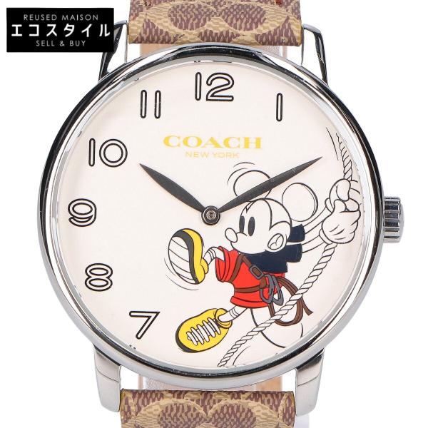 COACH ミッキーコラボウォッチ☆ COACH（コーチ） 新品同様 x Disney ディズニー 日本限定 CA.113.4
