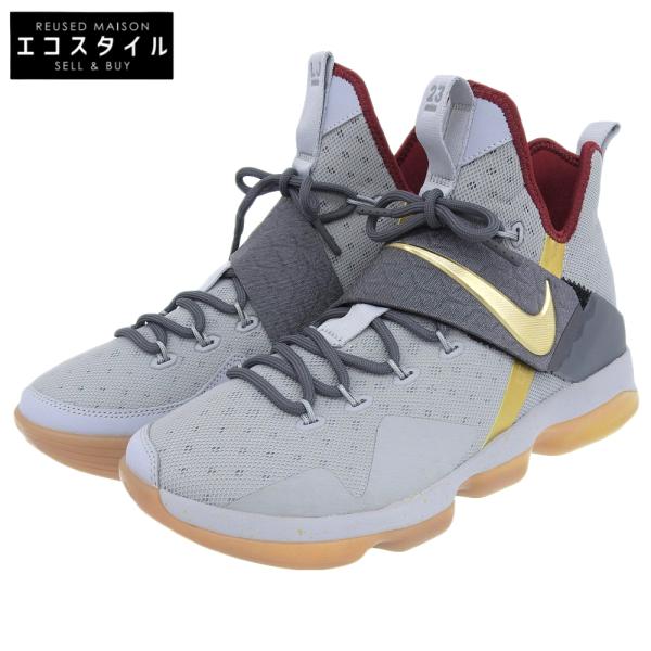 新品同様 NIKE ナイキ レブロン14 ID スニーカー シューズ メンズ グレーゴールド 28.0cm 926720-991