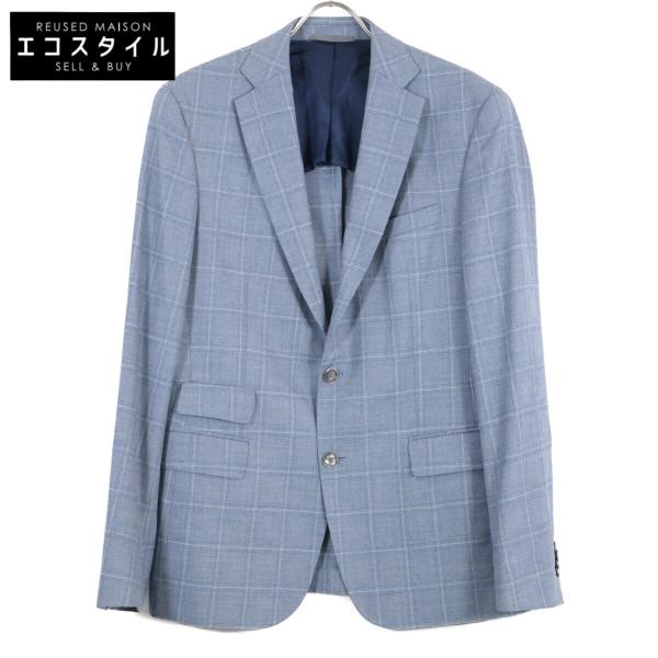 HUGO BOSS ヒューゴボス ブルー ウール×コットン×レーヨン Ruven