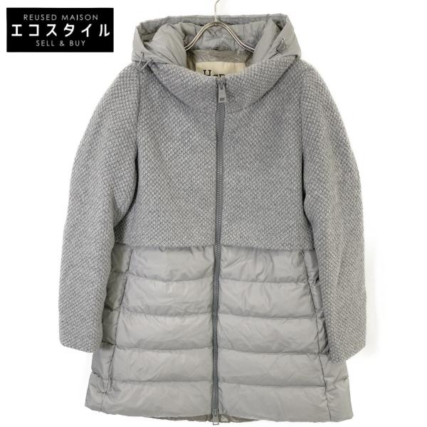 HERNO（ヘルノ） PI0822D 21年製 グレー ツイード ダウンコート グレー