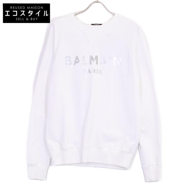 BALMAIN（バルマン） JQ005BB29 22SS ホワイト ロゴ スウェット