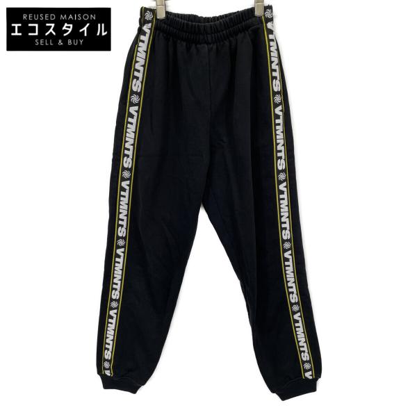 VETEMENTS ヴェトモン パンツ（その他） メンズ 【古着】【中古】 VETEMENTS ヴェトモン MAH21TR640 20AW ブラック コットン ロゴテープ