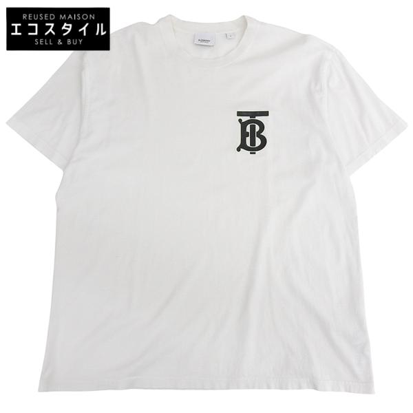 未使用 BURBERRY バーバリー TBロゴ ポロシャツ 白 XL ティッシ期 BURBERRY（バーバリー） TBロゴ モノグラム EMERSON TB Tシャツ