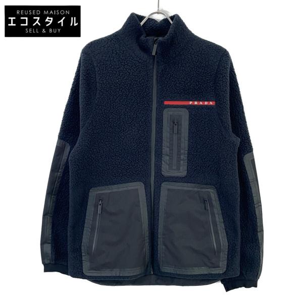 PRADA SPORT プラダスポーツ SGB659 20年製 ネイビー リサイクルフリース テクニカルジャケット プラダスポーツ SGB659 20年製 ネイビー リサイクルフリース