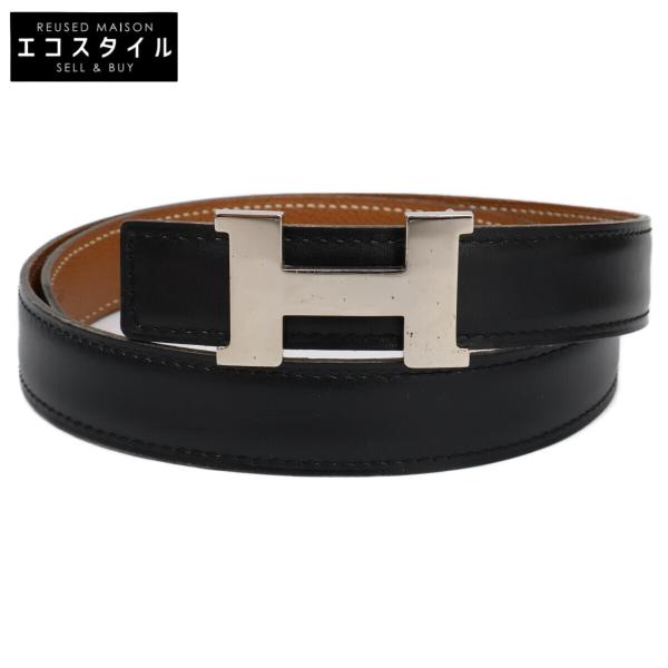 美品　エルメス　レザー　コンスタンス　リバーシブル　Hベルト　70 HERMES エルメス コンスタンス □D刻 レザー リバーシブル ベルト 70