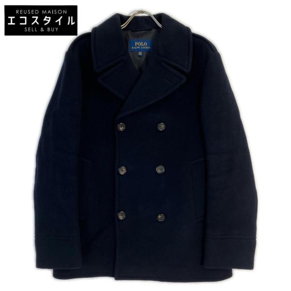 POLO RALPH LAUREN ポロ ラルフローレン ネイビー ウールブレンド ツイル ピーコート 42S POLO RALPH LAUREN（ポロ・ラルフローレン） ポロ ラルフローレン