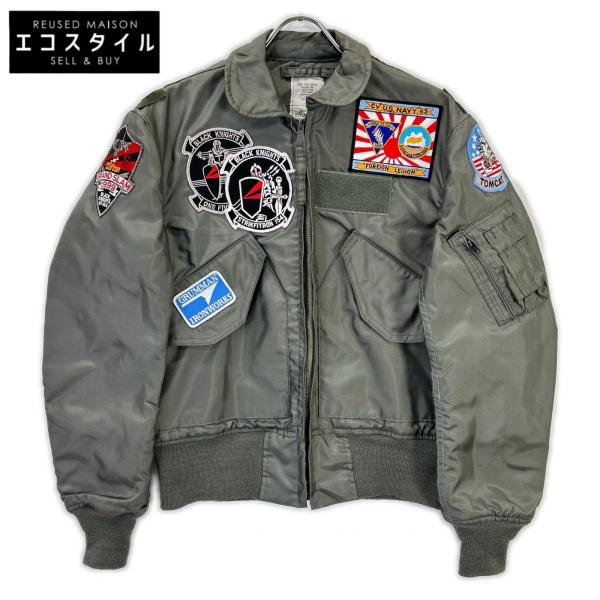 MILITARY ミリタリー カーキ 86年製 CWU36-P BLACK KNIGHTパッチ付き