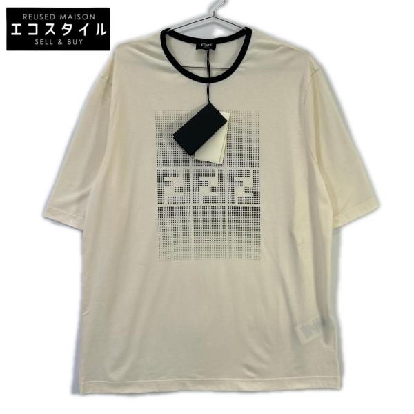 FENDI フェンディ FAF715 AR5B 23年 ホワイト ズッカ柄グラデーション 半袖 Tシャツ S FENDI（フェンディ） FAF715 AR5B 23年 ホワイト ズッカ柄