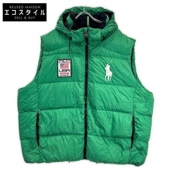 POLObyRalphLauren ポロラルフローレン グリーン USA ビックポニー ダウンベスト 4XL　BIG POLObyRalphLauren ポロラルフローレン グリーン USA ビックポニー