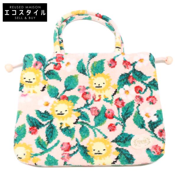 新品同様 FEILERフェイラー ｘBarneys New Yorkバーニーズニューヨーク LLB-230169 ライオン フラワー 巾着バッグ レディース