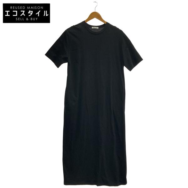 EVERYDAY I LIKE. ミニマルTシャツドレス ブラック フリーサイズ EVERY DAY I LIKE エブリデイアイライク 24SS ブラック コットン