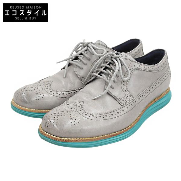 美品 COLE HAAN コールハーン ルナグランド ウィングチップシューズ メンズ レザー グレー 10 C11948
