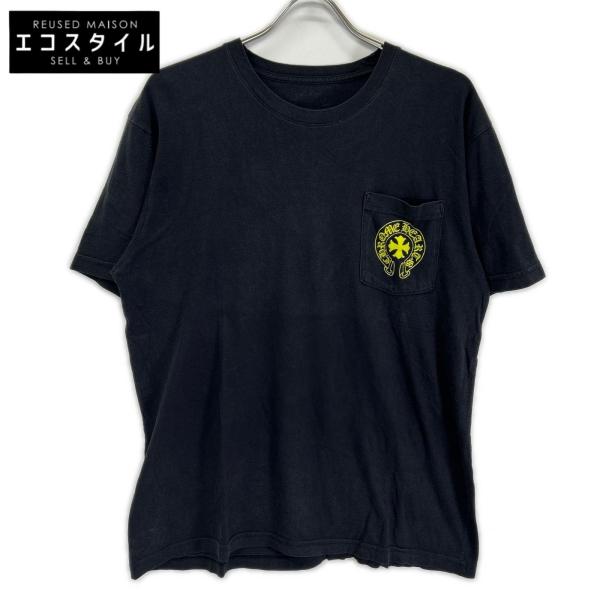 Chrome hearts クロムハーツ ブラック バックプリント 半袖Tシャツ ブラック L トップス コットン メンズ 中古