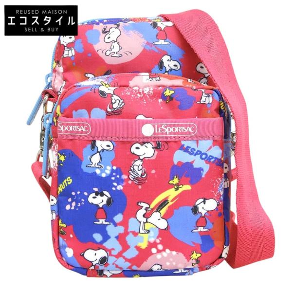 美品 LESPORTSAC レスポートサック ×PEANUTS MINI PHONE ショルダーバッグ レディース ピンク