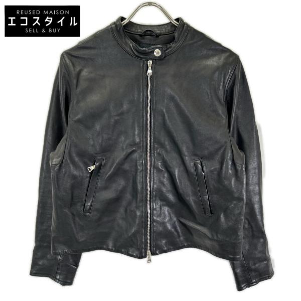 【極美品】EMMETI エンメティ アッカ 48 レザー シングルライダース EMMETI（エンメティ） エンメティー ブラック ラムスキン アッカ