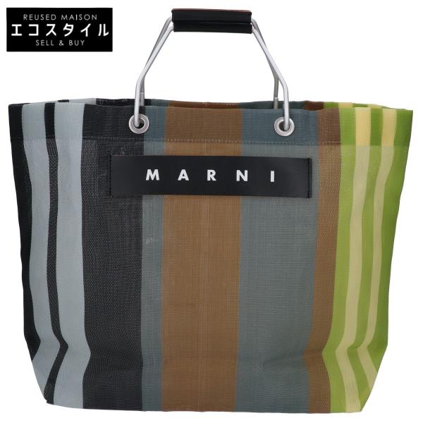 【新品未使用】MARNI MARKET STRIPE BAG ベージュ MARNI（マルニ） 美品 MARNI MARKET STRIPE BAG マーケット ストライプ