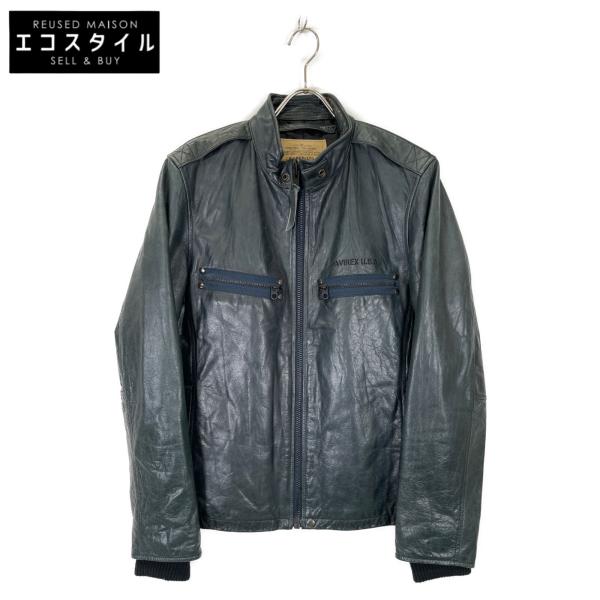 AVIREX（アヴィレックス） ネイビー 6191027 牛革 シングルレザー