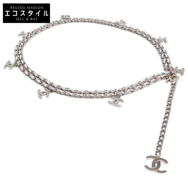 CHANEL シャネル 97P CCココチャーム付 レザー/チェーン ベルト CHANEL シャネル 97P CCココチャーム付 レザー/チェーン ベルト