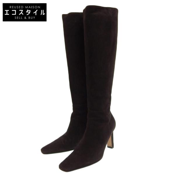 CHANEL シャネル ココマーク ロゴ レザー ロングブーツ 36C 白