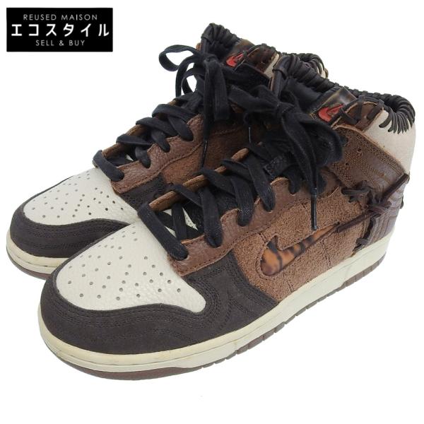NIKE 新品同様 ナイキ ×BODEGA ボデガ ダンク ハイ メンズ BROWN  