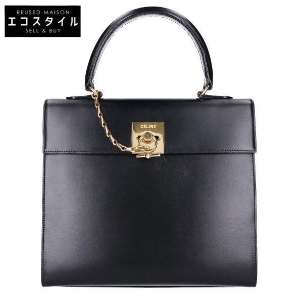美品■EMIRIEN EREUIL ハンドバッグ　ブラック　ガンチーニ CELINE セリーヌ ガンチーニ トグルチェーン レザー ケリー